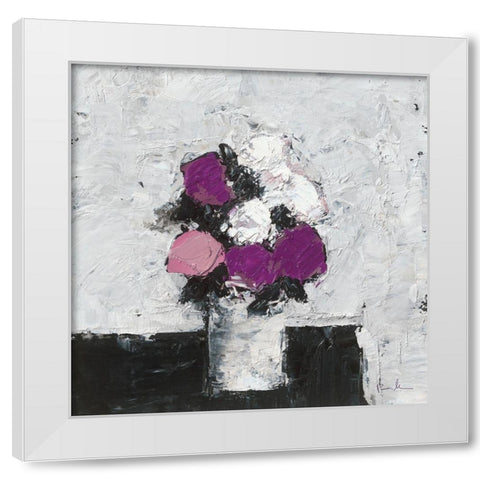 Amour White Modern Wood Framed Art Print by Persillon, Francoise