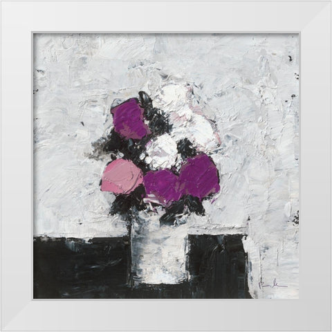 Amour White Modern Wood Framed Art Print by Persillon, Francoise