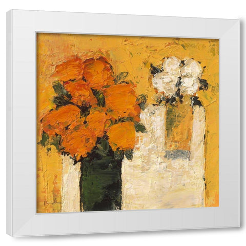 Equilibre White Modern Wood Framed Art Print by Persillon, Francoise