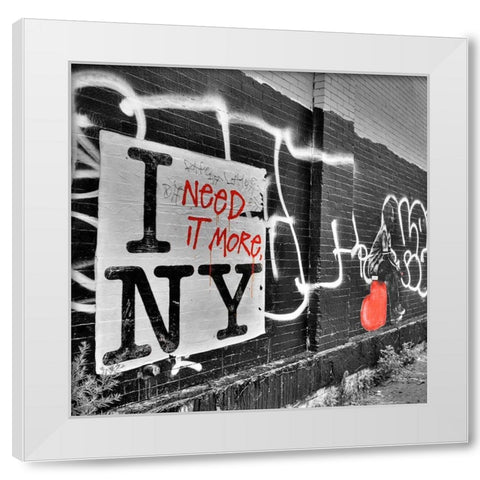 I Need it More NY White Modern Wood Framed Art Print by Terrible, Aurelien