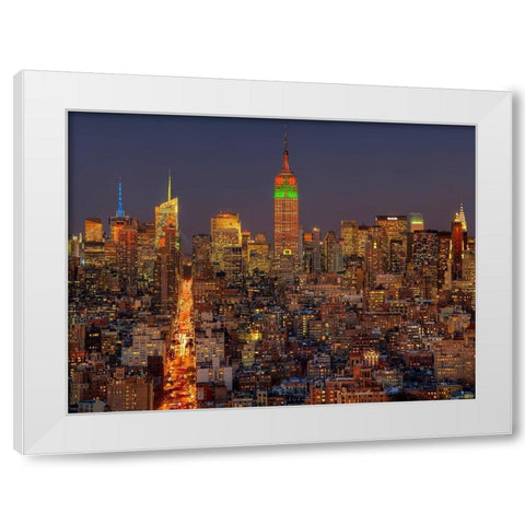 Skyline White Modern Wood Framed Art Print by Terrible, Aurelien