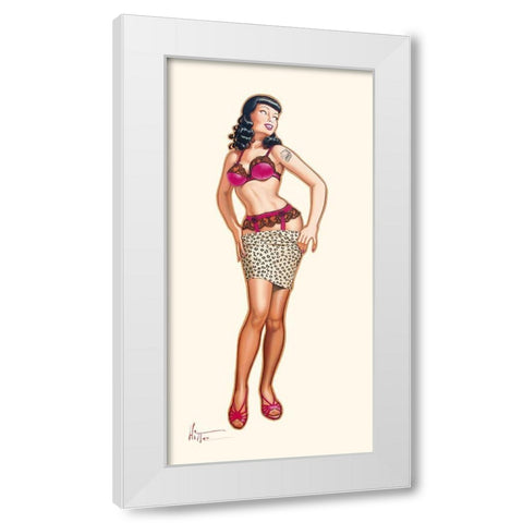 Betty Rex White Modern Wood Framed Art Print by Hitte, Patrick
