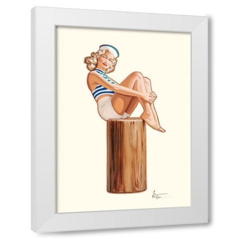 Marine White Modern Wood Framed Art Print by Hitte, Patrick