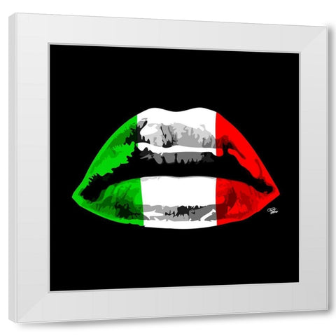 Italian Kiss White Modern Wood Framed Art Print by Paslier, Morgan