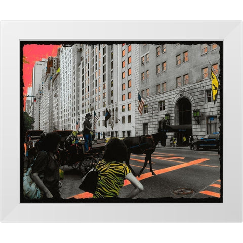 Crazy Horse White Modern Wood Framed Art Print by Simonutti, Riccardo