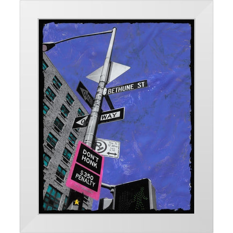 Don t Honk White Modern Wood Framed Art Print by Simonutti, Riccardo