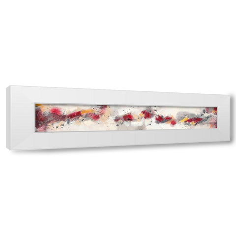 Farandole III White Modern Wood Framed Art Print by Ball, Veronique