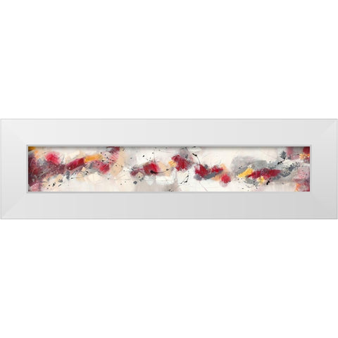 Farandole III White Modern Wood Framed Art Print by Ball, Veronique