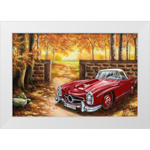 Pause White Modern Wood Framed Art Print by Richter, Cornelia