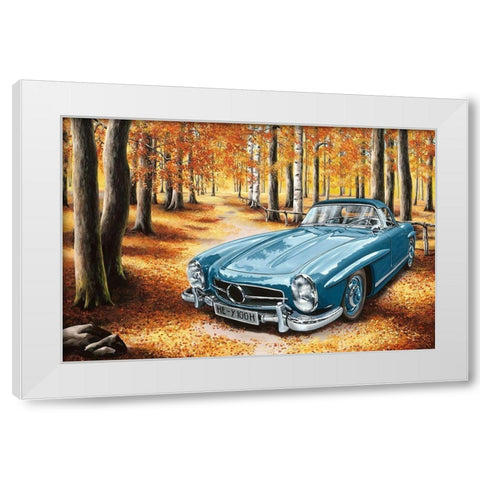 Ein Klassiker im Wald White Modern Wood Framed Art Print by Richter, Cornelia