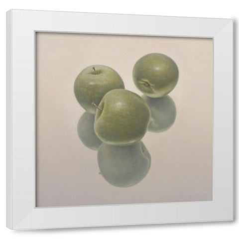 12DK1270 White Modern Wood Framed Art Print by Delaer
