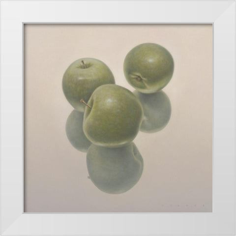 12DK1270 White Modern Wood Framed Art Print by Delaer