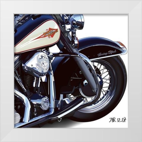 HD Detail White Modern Wood Framed Art Print by Strapelias - PR, Pierre