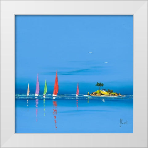 Jour de regate II White Modern Wood Framed Art Print by Flanet, Frederic