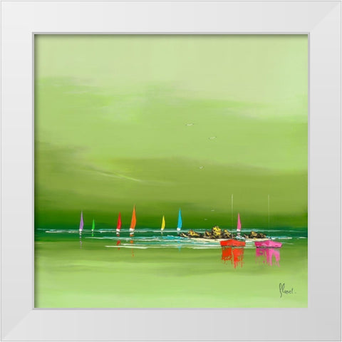 Avant l orage White Modern Wood Framed Art Print by Flanet, Frederic