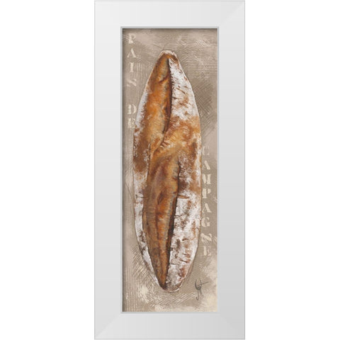 Pain de campagne White Modern Wood Framed Art Print by Defontenay, Elodie