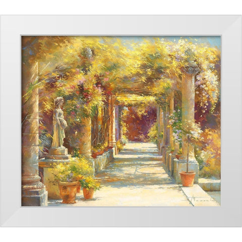 La pergola de l abbaye White Modern Wood Framed Art Print by Messely, Johan