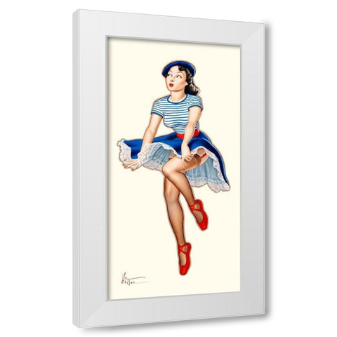Titi White Modern Wood Framed Art Print by Hitte, Patrick