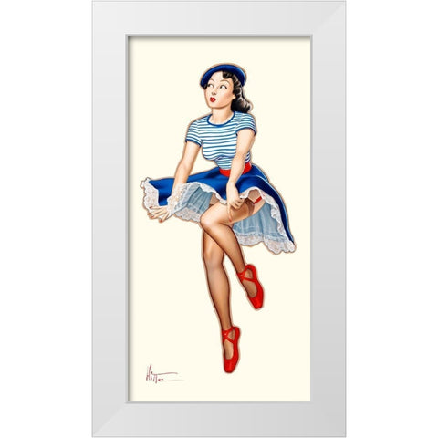 Titi White Modern Wood Framed Art Print by Hitte, Patrick