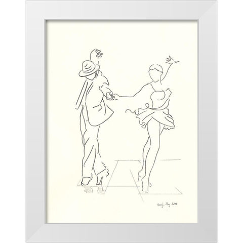 Der Checker White Modern Wood Framed Art Print by Schneider, Rosy