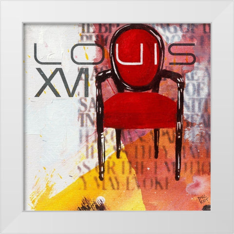 Salon I White Modern Wood Framed Art Print by Ducret, Patrice