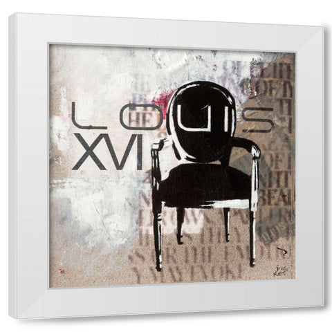 Salon II White Modern Wood Framed Art Print by Ducret, Patrice