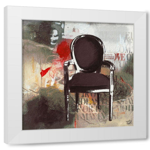Salon III White Modern Wood Framed Art Print by Ducret, Patrice