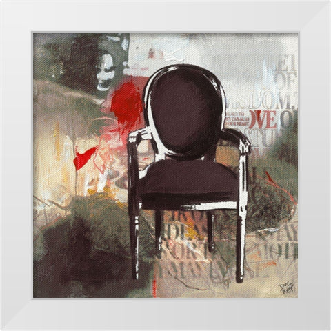 Salon III White Modern Wood Framed Art Print by Ducret, Patrice