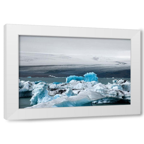Jokulsárlon-Island White Modern Wood Framed Art Print by Seidel, Leo
