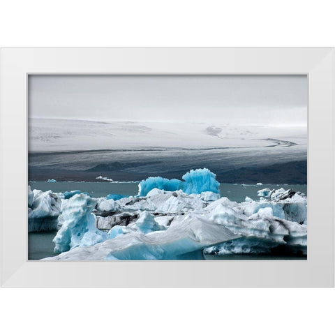 Jokulsárlon-Island White Modern Wood Framed Art Print by Seidel, Leo