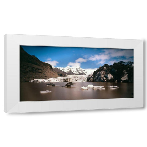 Vatnajokull-Island White Modern Wood Framed Art Print by Seidel, Leo
