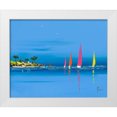 Jour de regate I White Modern Wood Framed Art Print by Flanet, Frederic