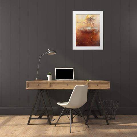 Parapluie White Modern Wood Framed Art Print by Tchoubakov, Oleg