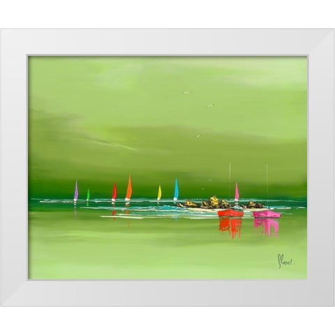 Avant l orage White Modern Wood Framed Art Print by Flanet, Frederic