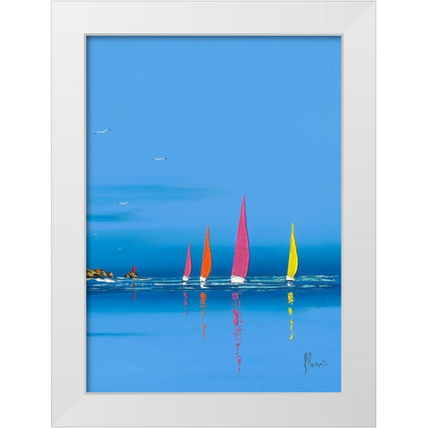 Jour de regate I White Modern Wood Framed Art Print by Flanet, Frederic