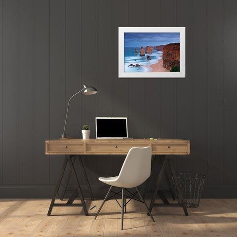 Great Ocean Road White Modern Wood Framed Art Print by Ernemann, Lothar