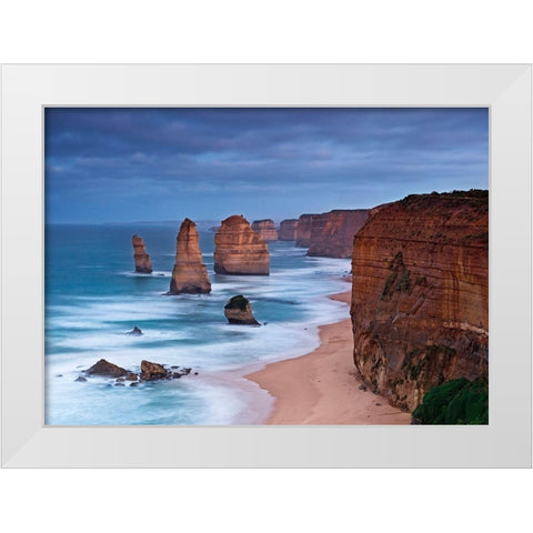 Great Ocean Road White Modern Wood Framed Art Print by Ernemann, Lothar