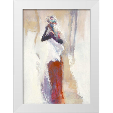 Silhouettes Africaines VI White Modern Wood Framed Art Print by Parise, Chantal
