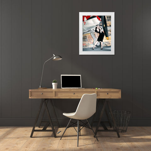 Victoria White Modern Wood Framed Art Print by Lisa.C