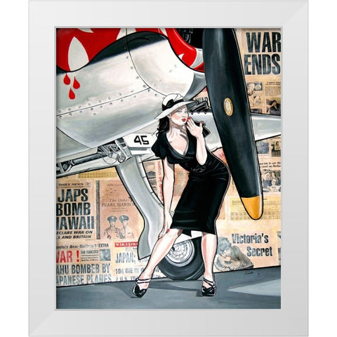 Victoria White Modern Wood Framed Art Print by Lisa.C