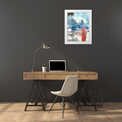 Lake Side White Modern Wood Framed Art Print by ARVEE