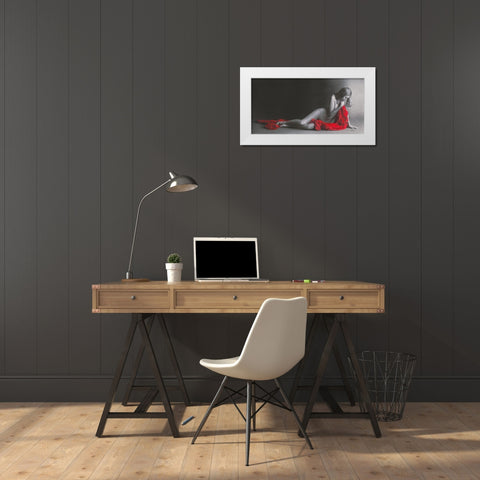 Sensuality White Modern Wood Framed Art Print by Seifert, Brita