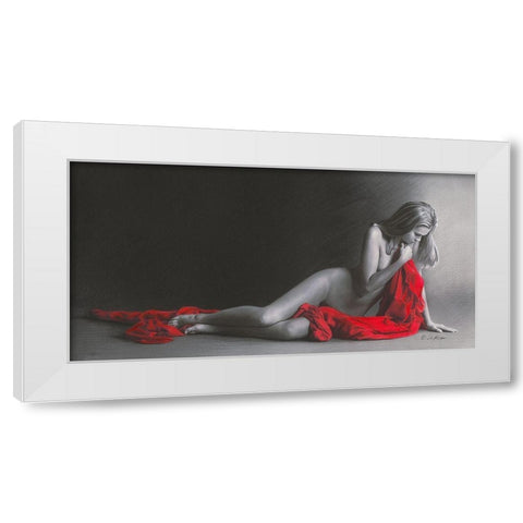 Sensuality White Modern Wood Framed Art Print by Seifert, Brita