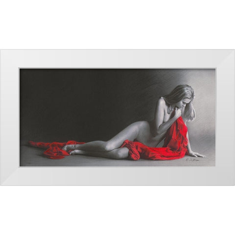 Sensuality White Modern Wood Framed Art Print by Seifert, Brita