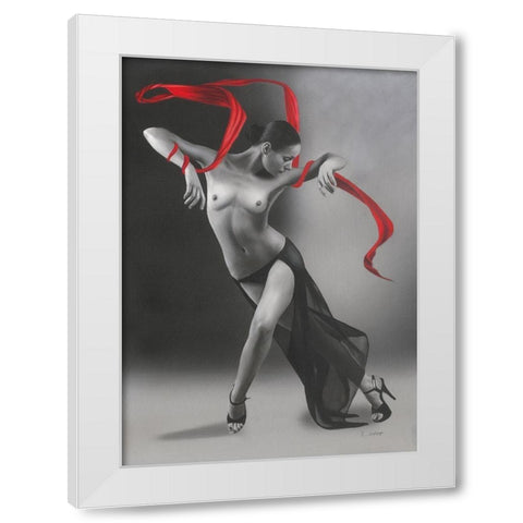 Salome White Modern Wood Framed Art Print by Seifert, Brita