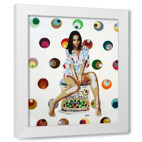 Chestnuts Bubble White Modern Wood Framed Art Print by Zalez