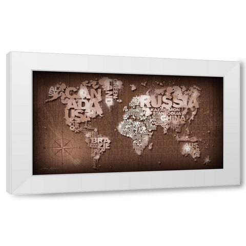 Nautical White Modern Wood Framed Art Print by Mikael D. Design