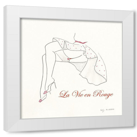 Serie Beine II White Modern Wood Framed Art Print by Schneider, Rosy
