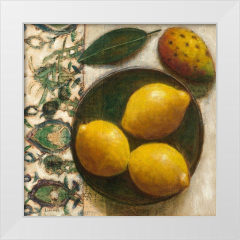 Citrons White Modern Wood Framed Art Print by Lionnet, Pascal