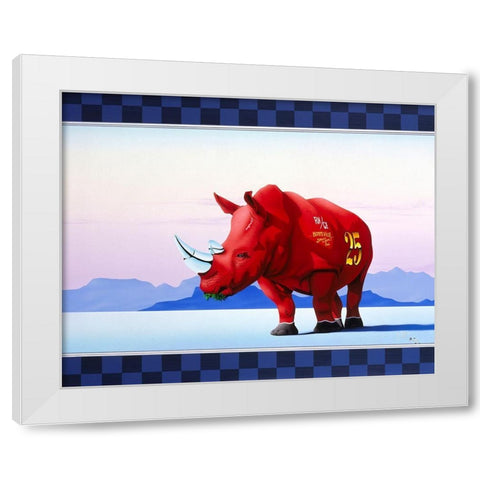 Bonneville Speed Week White Modern Wood Framed Art Print by Tempier, Guy